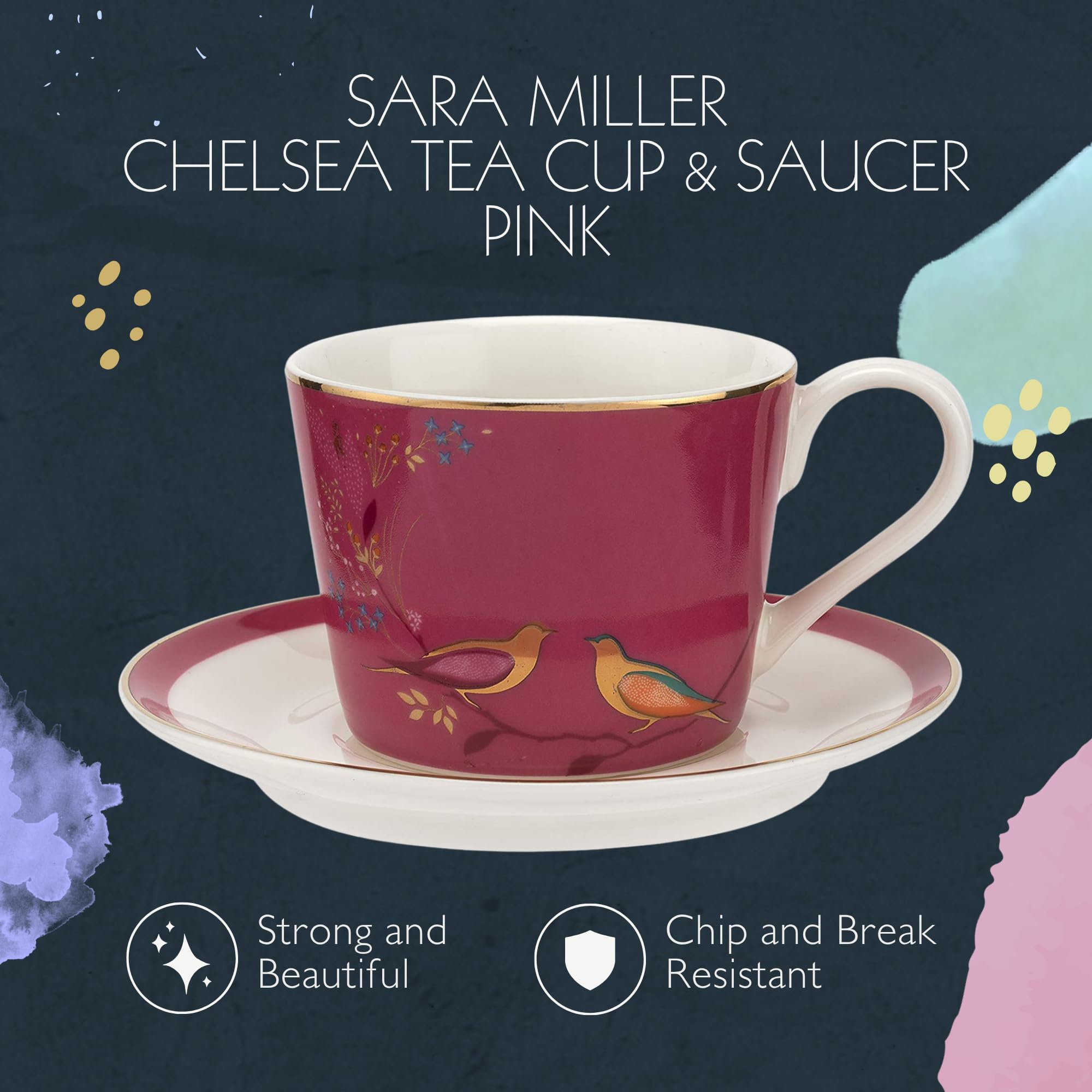 Amazon | Portmeirion Sara Miller チェルシー 8オンス 磁器ティー